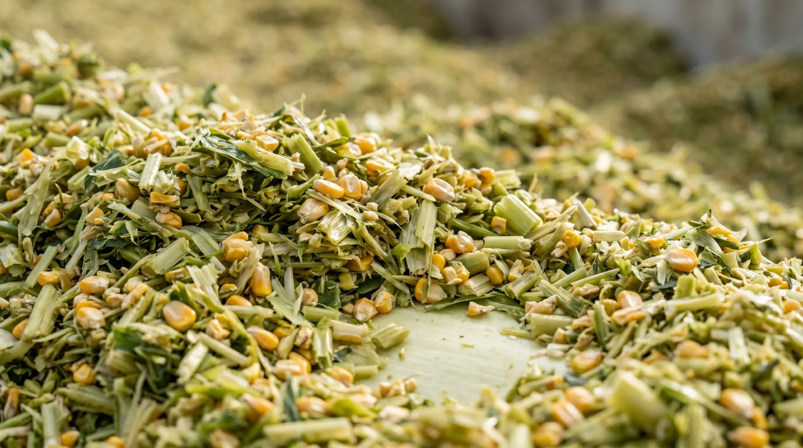 Fermented corn fodder with high nutrition value. Steady, year-round feed supply for dairy and livestock farms.